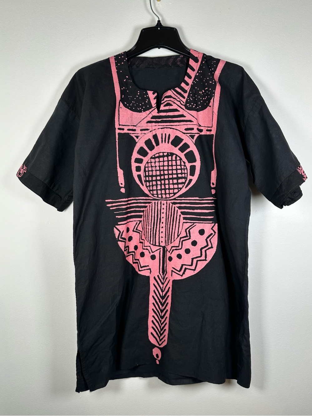 Hand-Painted Artisan Linen Cotton Tunic Top